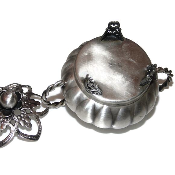 Vintage Estate 3.5" Decor Solid Sterling Silver Nut Bowl Salt Greek Souvenir - Picture 6 of 8